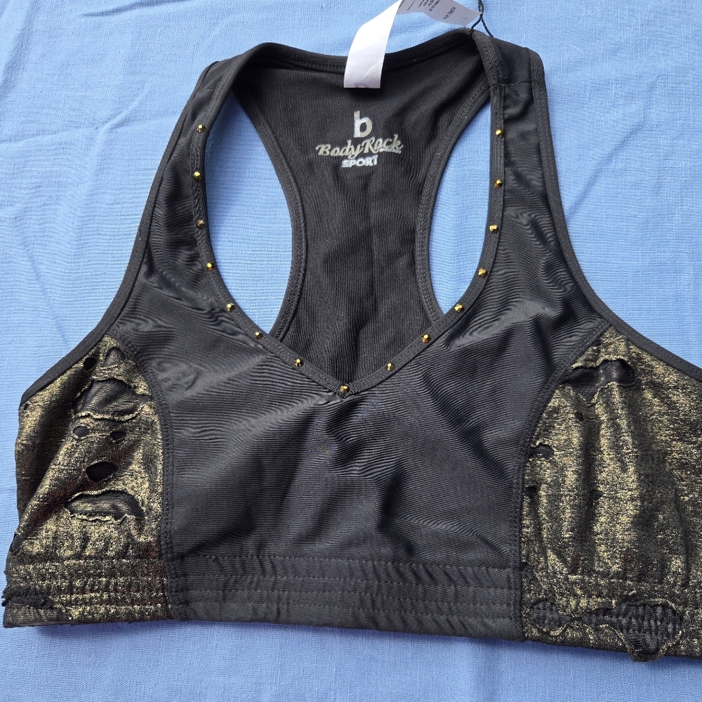 Black and Gold Women's Bra